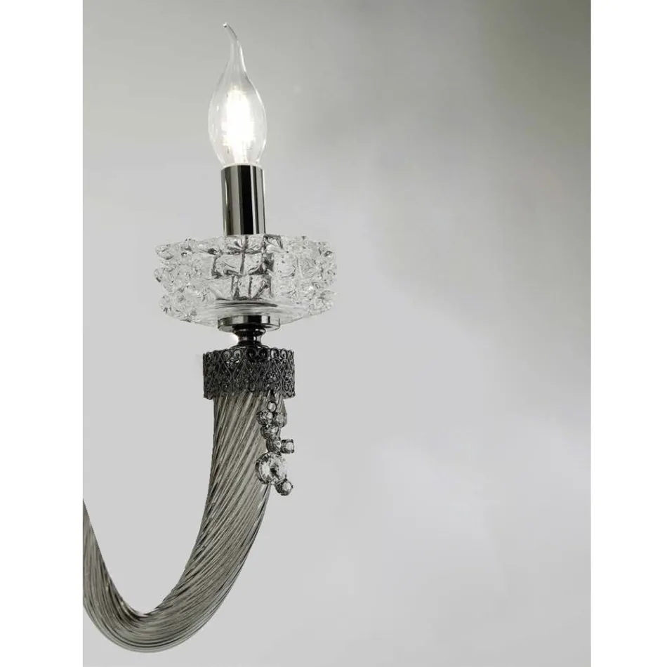 Applique Classica 3 Luci Vetro Artigianale Lusso Made in Italy - Saline Viadurini