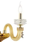Applique Classica 3 Luci Vetro Artigianale Lusso Made in Italy - Saline Viadurini