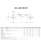 Applique con vetro Re Lear in rame, alluminio e ottone Viadurini