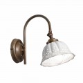 Applique curva in ceramica Anita Il Fanale, stile liberty