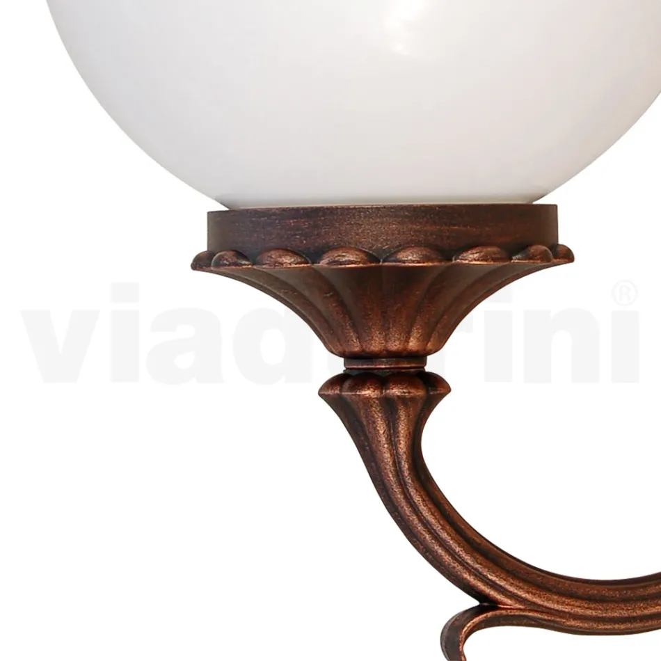 Applique da Esterno in Alluminio Pressofuso e Sfera in Acrilico - Trovanero Viadurini
