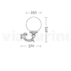Applique da Esterno in Alluminio Pressofuso e Sfera in Acrilico - Trovanero Viadurini