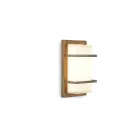 Applique da Esterno in Ottone, E27 e Stile Geometrico Made in Italy - Cristallo Viadurini