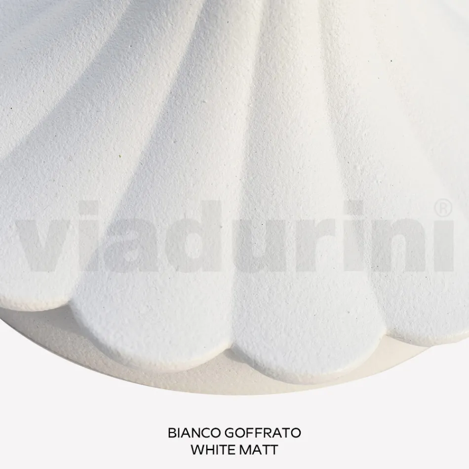 Applique da Giardino in Alluminio Bianco con Sfera Opale - Trovabianco Viadurini