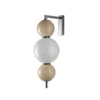 Applique da Parete Grande Tre Lumi in Vetro Incamiciato Made in Italy - Lumira Viadurini