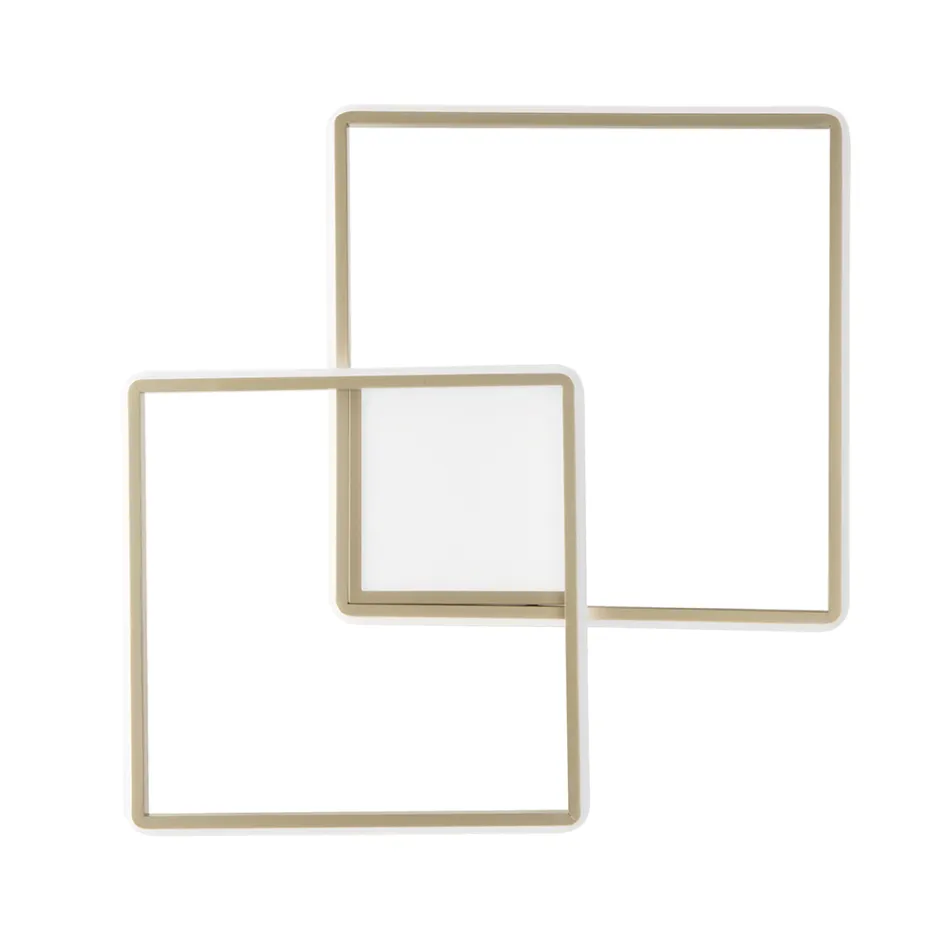 Applique da Parete in Metallo Verniciato Oro con LED Moderna - Formale Viadurini