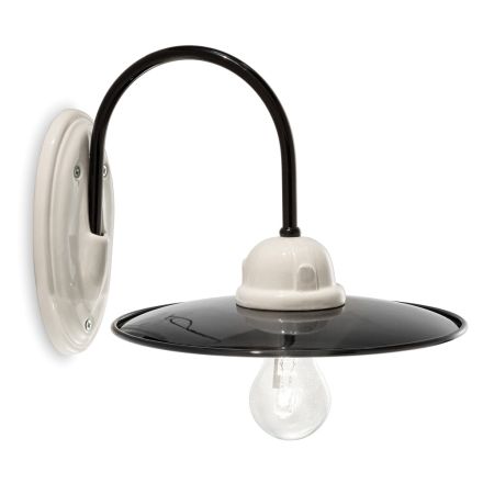 Applique da parete rustica in ceramica Ferroluce artigianale Viadurini