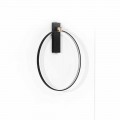 Applique di Design in Alluminio Nero e Ottone Naturale Made in Italy - Norma