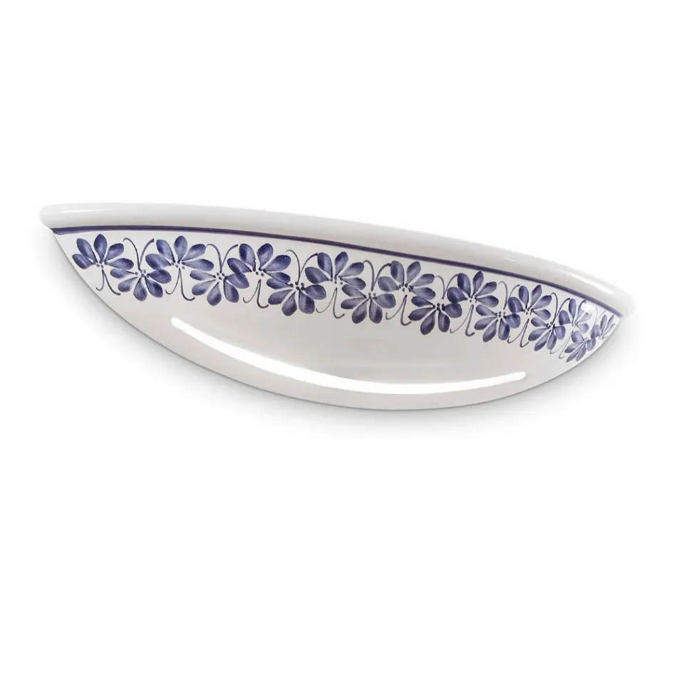 Applique in Ceramica Artigianale e Decori Blu Dipinti a Mano - Trieste Viadurini