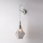 Applique in Ferro con Vetro Pyrex Made in Italy per Arredare L’interno - Olimpo Viadurini