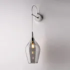 Applique in Ferro con Vetro Pyrex Made in Italy per Arredare L’interno - Sparta Viadurini
