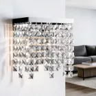 Applique in Ferro Cromato con Strass Made in Italy - Africa Viadurini