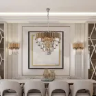 Applique in Ferro Dorato con Strass Made in Italy per Arredare L’interno - Parigi Viadurini