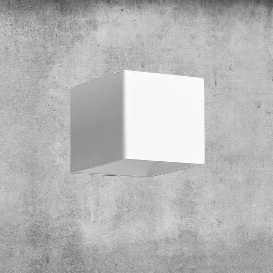 Applique in Ottone e Gesso Made in Italy - Cubetto Aldo Bernardi Viadurini