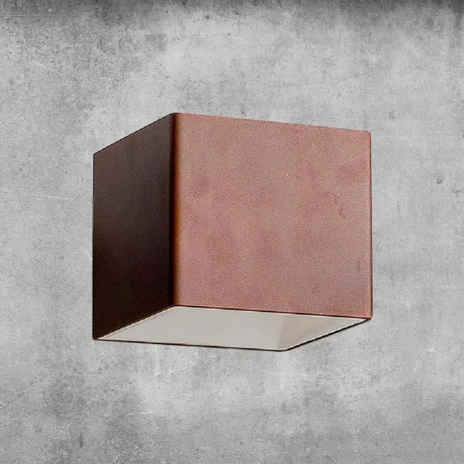 Applique in Ottone e Gesso Made in Italy - Cubetto Aldo Bernardi Viadurini