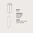 Applique LED da esterno in terracotta design H 24 cm Smith - Toscot Viadurini