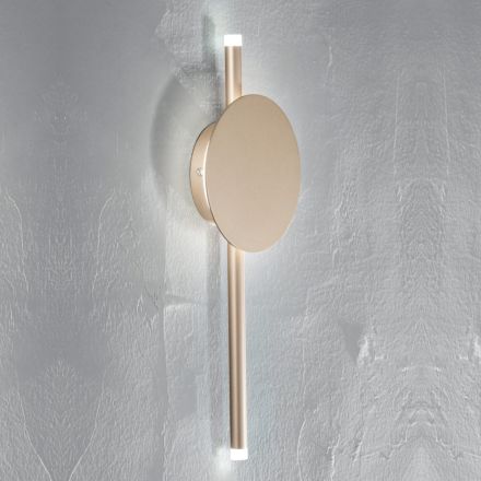 Applique LED di Design Moderno in Metallo Bianco, Nero o Oro - Lancetta Viadurini