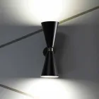 Applique Moderna con Struttura in Metallo Nero Opaco Made in Italy - Zaira Viadurini