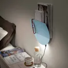 Applique Moderna con Vano per Riviste, USB e Luce LED Made in Italy - Foster Viadurini