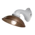Applique Murale in Ceramica Bianca e Ottone Made in Italy - Piccola