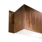 Applique Murale Rettangolare in Rame e LED Made in Italy - Esempio Viadurini