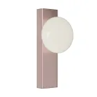 Applique o Plafoniera in Alluminio e Luce in Vetro Soffiato Bianco - Alma Viadurini