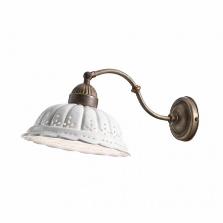 Applique stile liberty in ceramica di Bassano Anita Il Fanale Viadurini