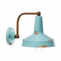 Applique vintage a faretto in ceramica fatta a mano Sandra Ferroluce