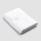 Asciugamano Viso in Spugna di Cotone Bianco con Decoro Geometrico - Gimmy Viadurini