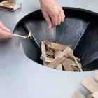 Barbecue a Legna con Piano Lavoro e Piastra - Giorgione Viadurini