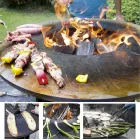 Barbecue a Legna con Piastra Cottura e Vano Porta Legna - Ferran Viadurini