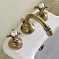 Batteria Bidet 3 Fori Classica in Ottone e Maniglie a Farfalla - Miriano