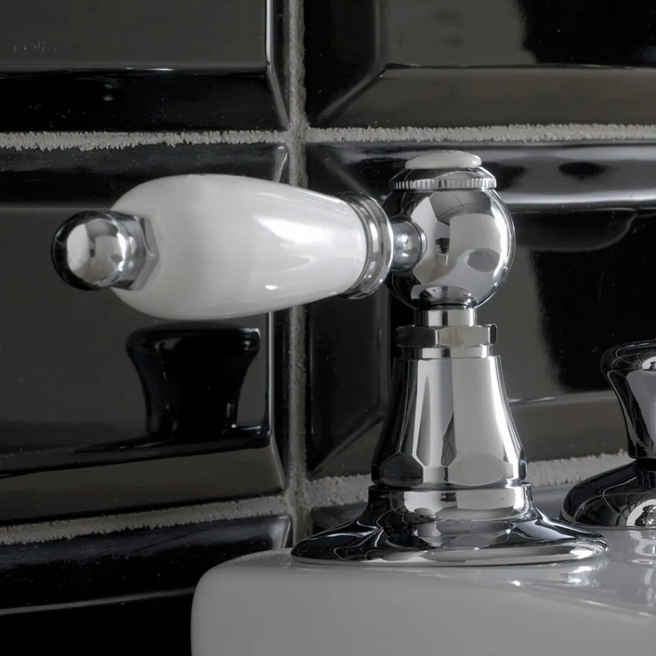 Batteria Bidet 3 Fori con Erogazione Interna in Ottone Made in Italy- Noriana Viadurini
