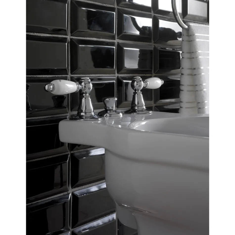 Batteria Bidet 3 Fori con Erogazione Interna in Ottone Made in Italy- Noriana Viadurini