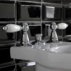 Batteria Bidet 3 Fori con Erogazione Interna in Ottone Made in Italy- Noriana Viadurini
