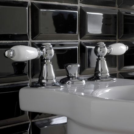 Batteria Bidet 3 Fori con Erogazione Interna in Ottone Made in Italy- Noriana Viadurini