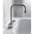 Batteria Lavabo Moderna 3 Fori con Linee Rosso e Blu Made in Italy - Quito Viadurini