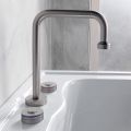 Batteria Lavabo Moderna 3 Fori con Linee Rosso e Blu Made in Italy - Quito