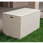 Baule Contenitore Outdoor in Polyrattan Intrecciato a Mano – Harald Viadurini