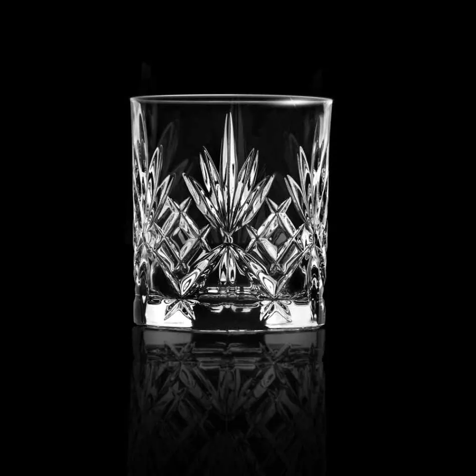 Bicchiere Double Old Fashioned Vintage Design Eco Cristallo 12 Pezzi - Cantabile Viadurini