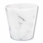 Bicchiere Grappa di Design in Marmo Bianco di Carrara Made in Italy - Fergie Viadurini