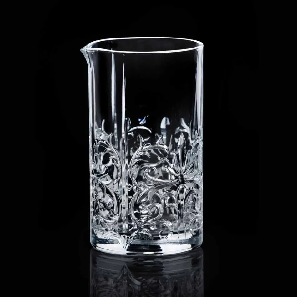 Bicchiere Mixing Glass con Decoro Eccentrico Design di Lusso 4 Pezzi - Destino Viadurini