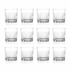 Bicchieri Lowball Tumbler Basso Old Fashioned per Cockatil 12 Pezzi - Senzatempo Viadurini