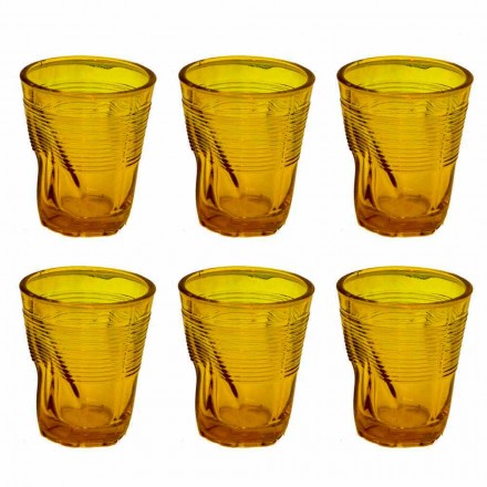 Bicchieri per Acqua Moderni in Vetro Colorato 6 Pezzi di Design - Sarabi Viadurini