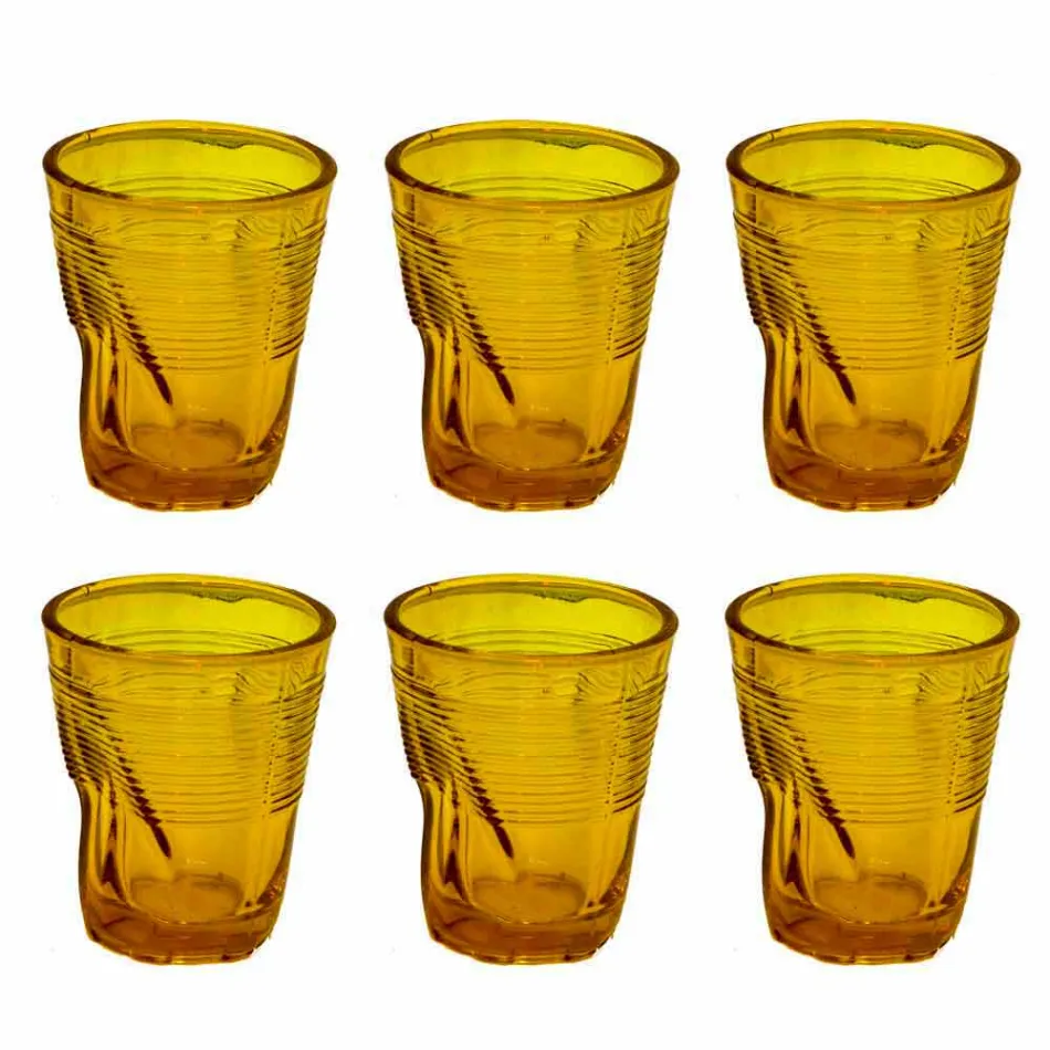 Bicchieri per Acqua Moderni in Vetro Colorato 6 Pezzi di Design - Sarabi Viadurini