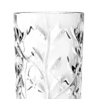 Bicchieri Tumbler Alti in Eco Cristallo Decoro a Foglia 12 Pz - Magnolio Viadurini