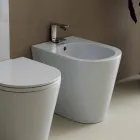 Bidet in ceramica 57x37cm design moderno Sun, made in Italy Viadurini