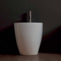 Bidet in ceramica moderno Shine Square Rimless 54x35cm made in Italy