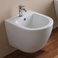 Bidet Monoforo Sospeso in Ceramica Bianca dal Design Moderno - Ginepro