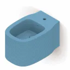 Bidet sospeso in ceramica di moderno design prodotto in Italia, Amleto Viadurini